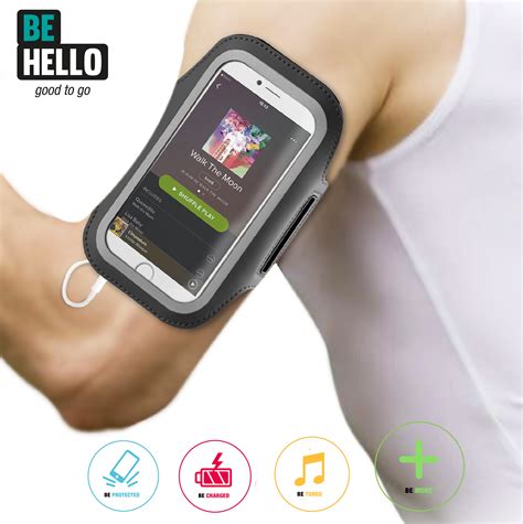 BeHello Universal Sportsarmband XXL Black/Black